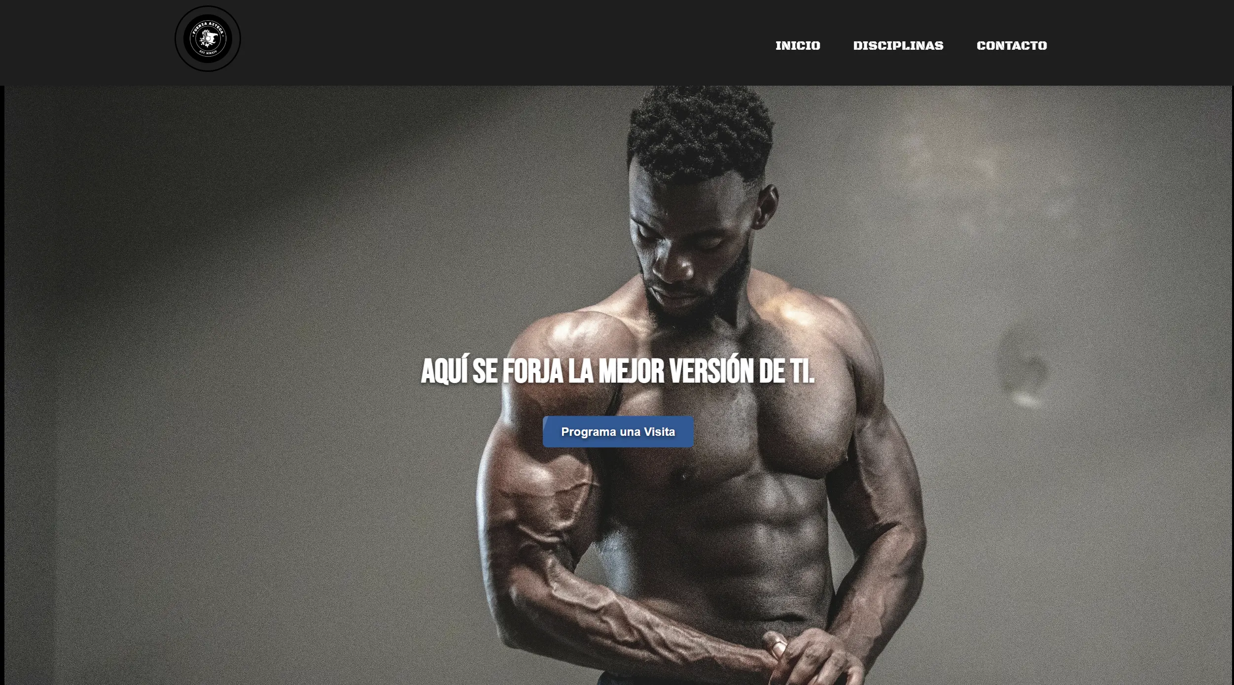 Demo sitio web para gimnasio Fuerza Azteca